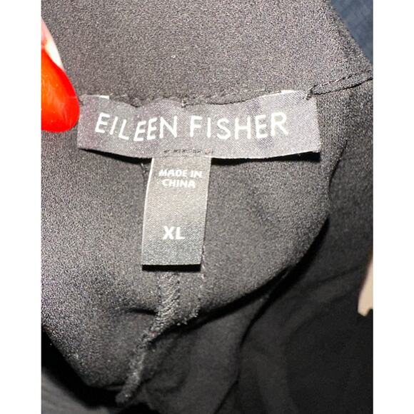 Eileen Fisher - Silk Georgette Crepe Pleated Tapered Pant - Extra Large - Picture 11 of 13